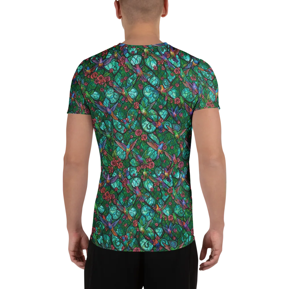 Jewelwing Garden on Men's Athletic T-Shirt — Back