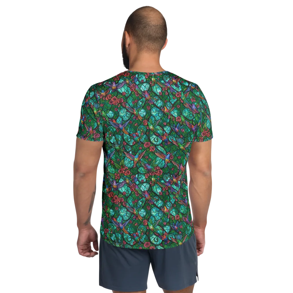 Jewelwing Garden on Men's Athletic T-Shirt — Back