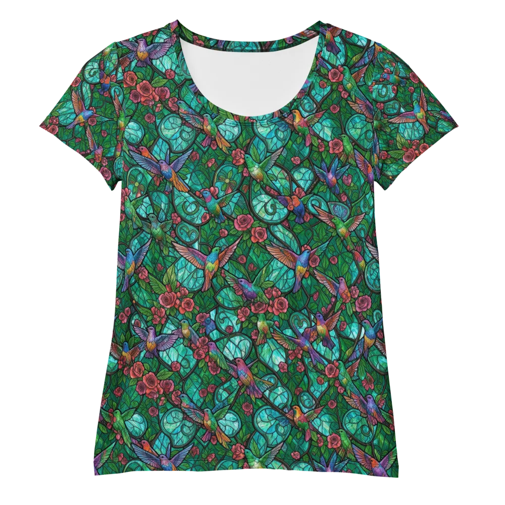 Jewelwing Garden on Women's Athletic T-Shirt — Front