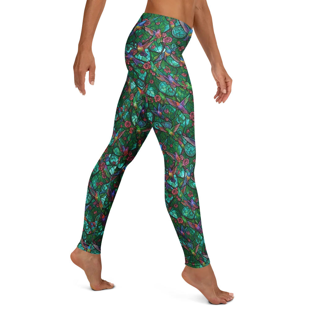 Jewelwing Garden on Leggings — Right