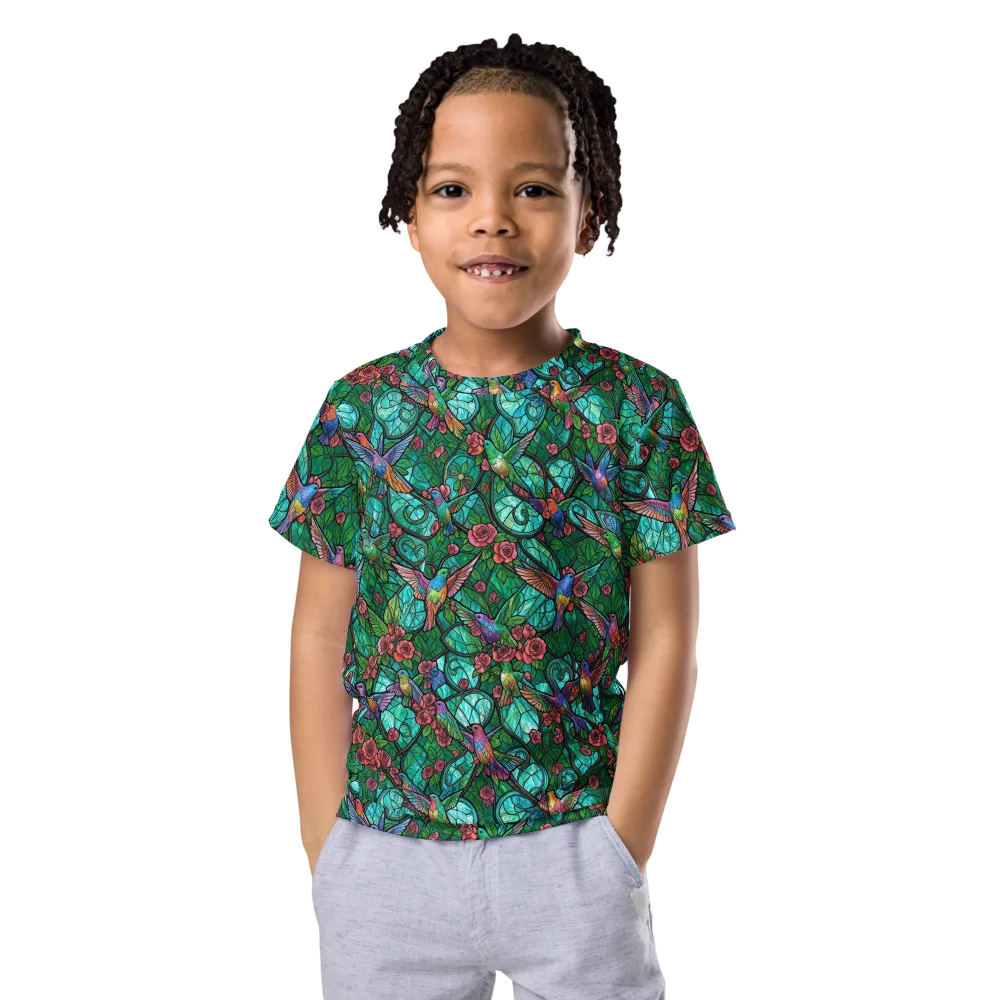 Jewelwing Garden on Kids Crew Neck T-Shirt — Front