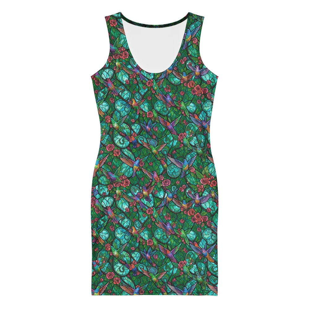 Jewelwing Garden on Bodycon Dress — Front