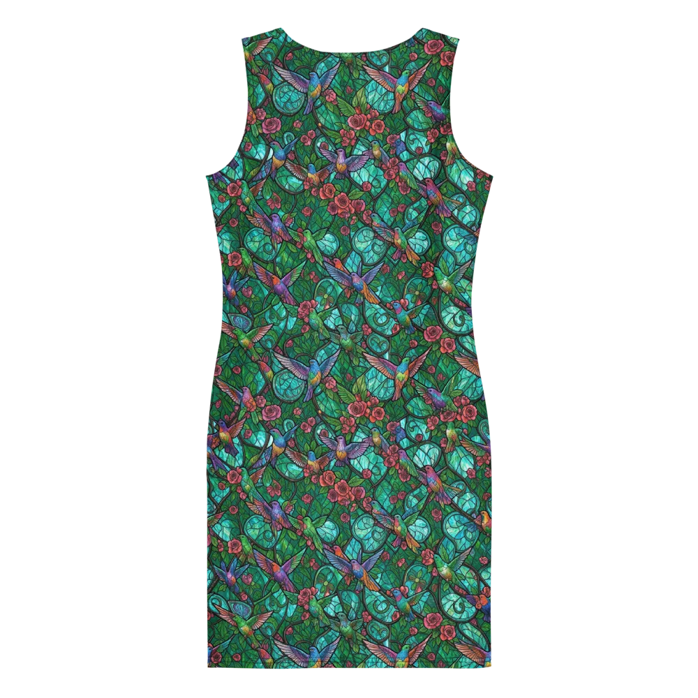 Jewelwing Garden on Bodycon Dress — Back