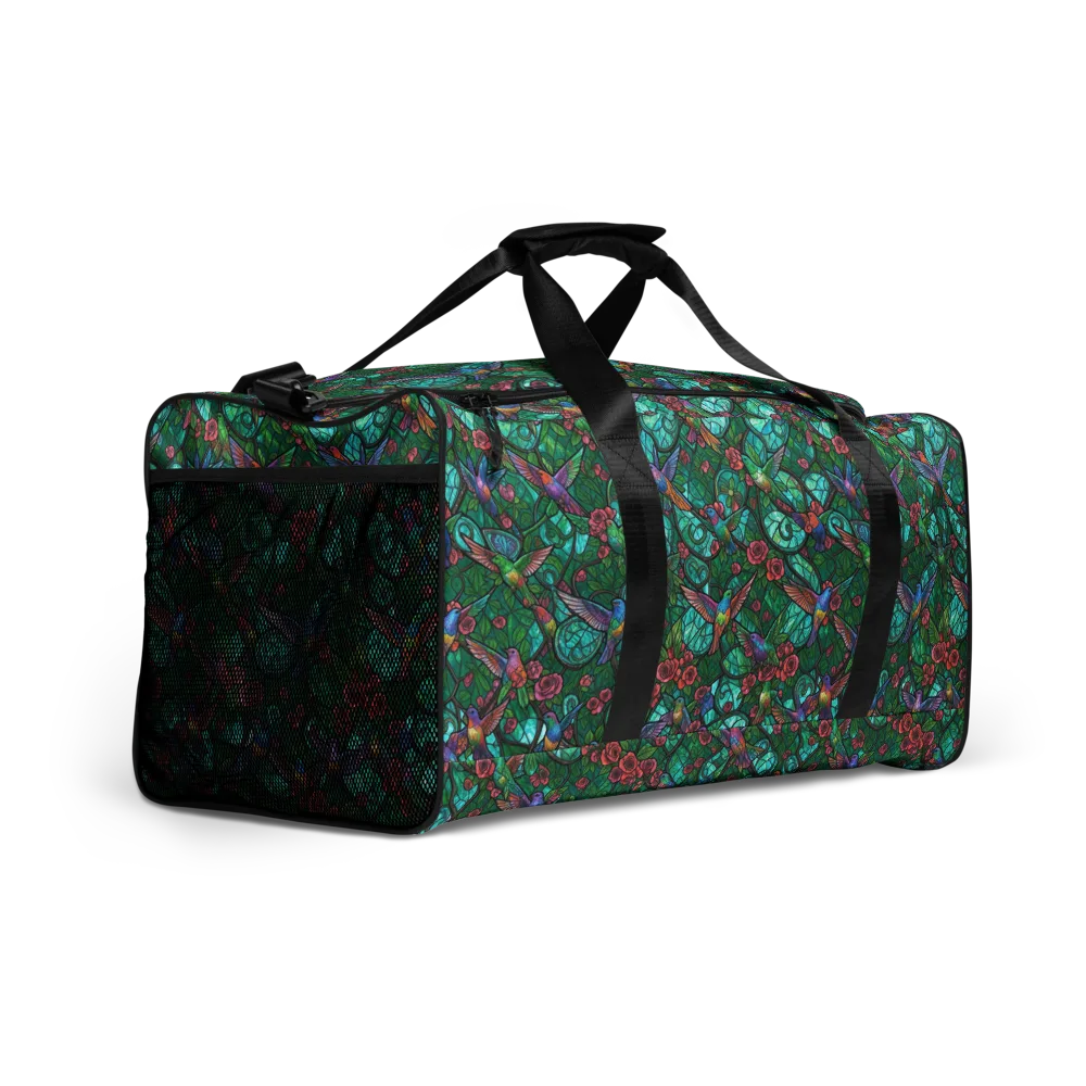 Jewelwing Garden on Duffle Bag — Right Front