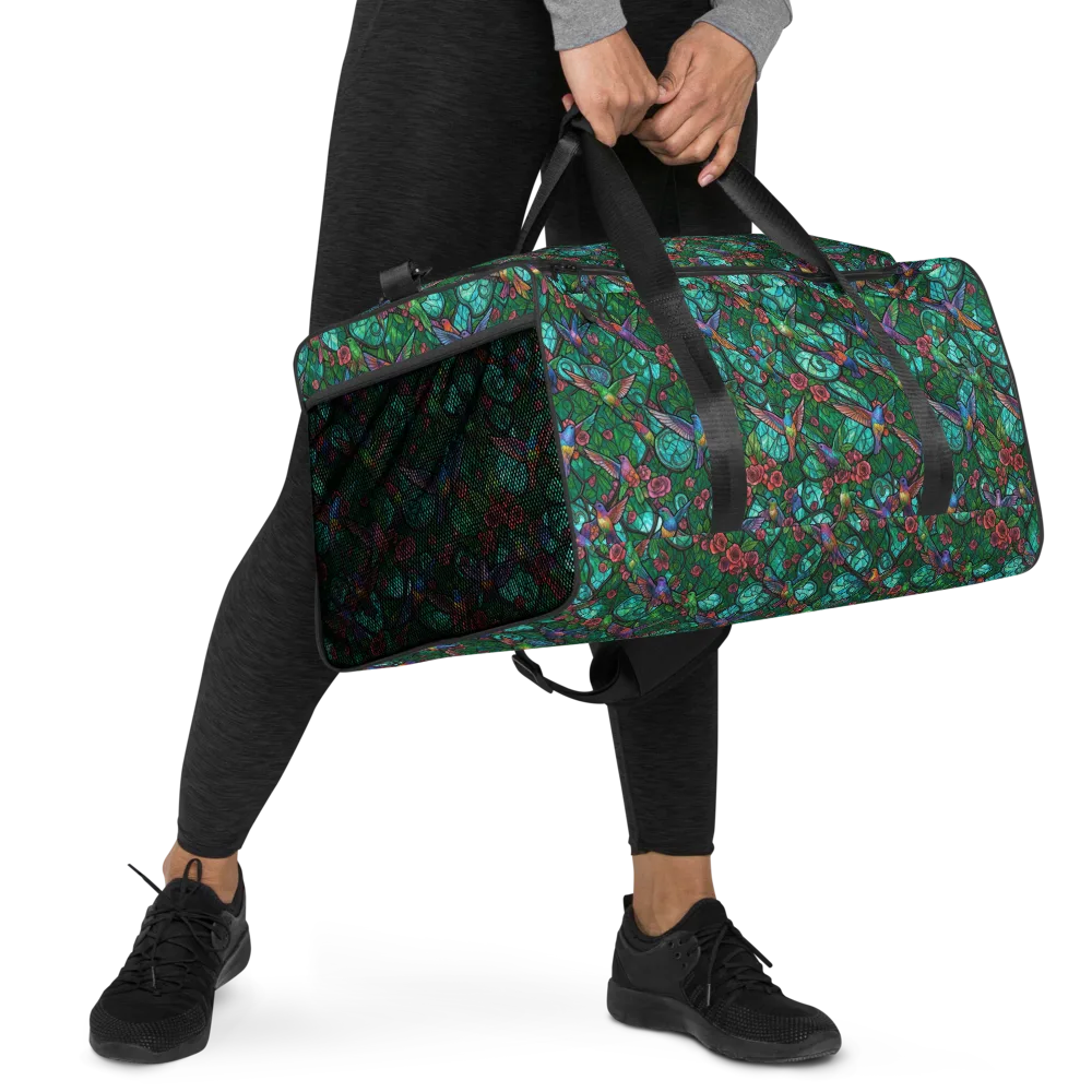 Jewelwing Garden on Duffle Bag — Right Front