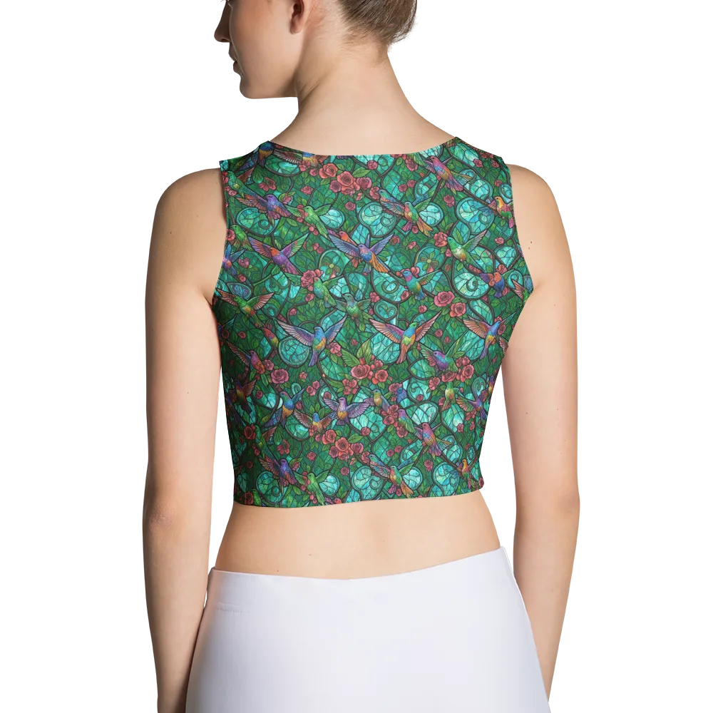Jewelwing Garden on Crop Top — Back
