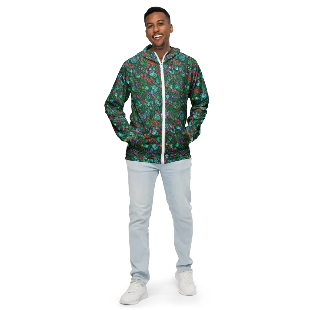 Jewelwing Garden on Men's Windbreaker — Front