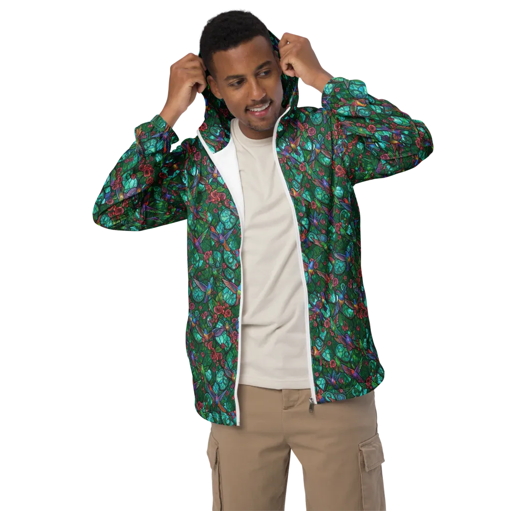 Jewelwing Garden on Men's Windbreaker — Front