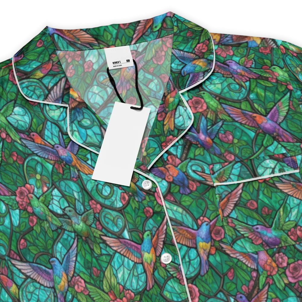 Jewelwing Garden on Women's Short Sleeve Pajama Top — Product details