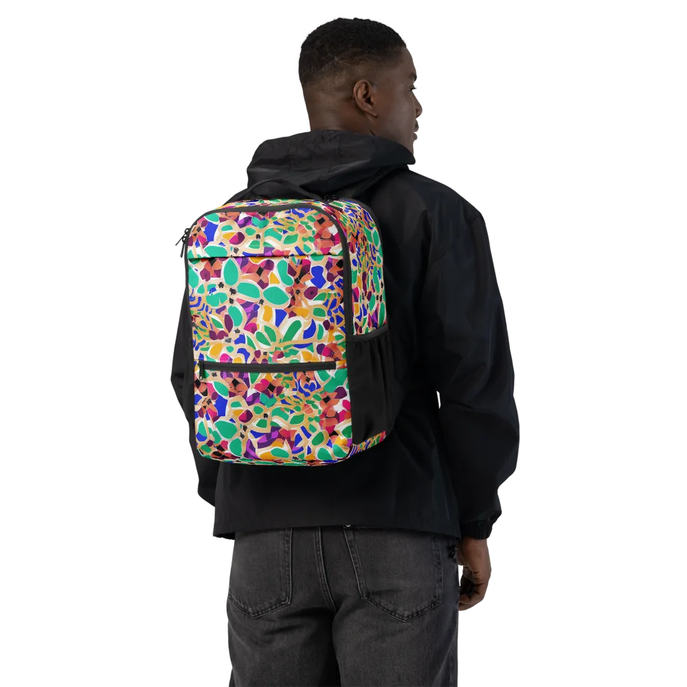 Confetti Bloom on Utility Backpack — Back