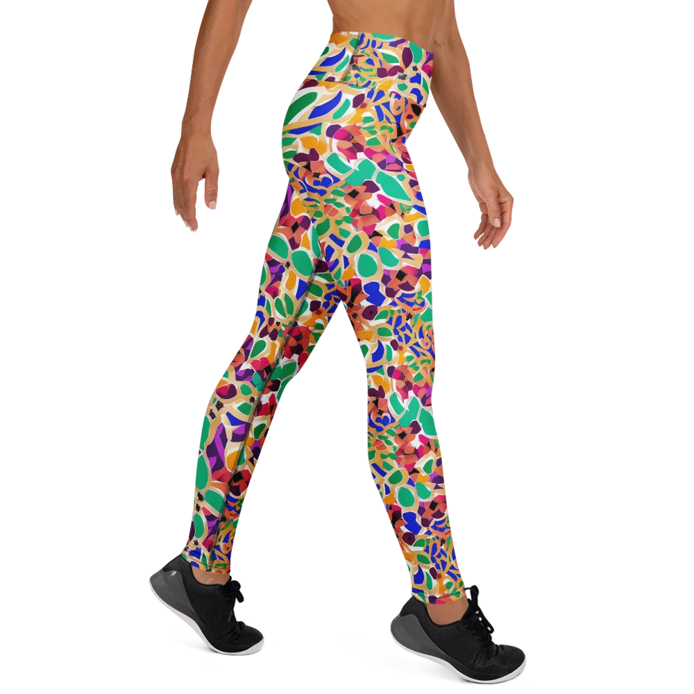 Confetti Bloom on Yoga Leggings — Right