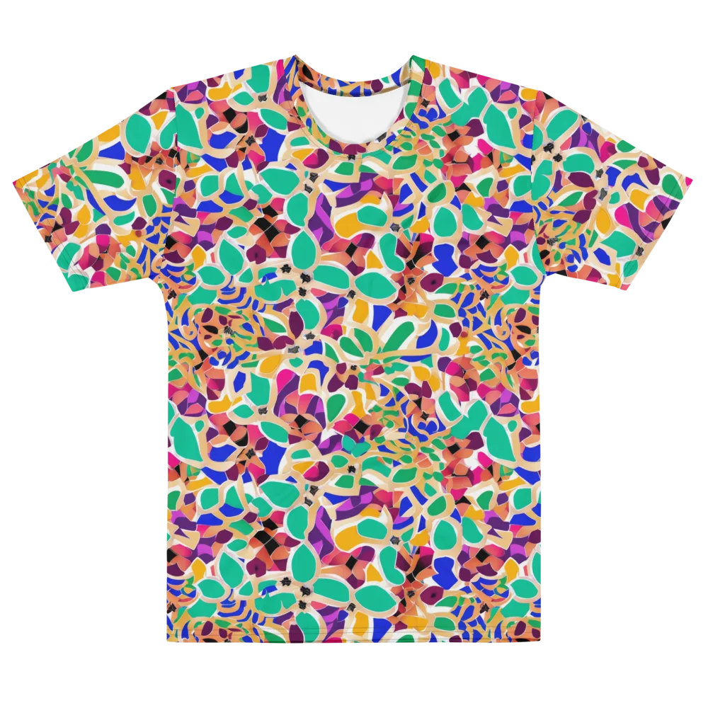 Confetti Bloom on Men's Cotton Crew Neck T-Shirt — Front