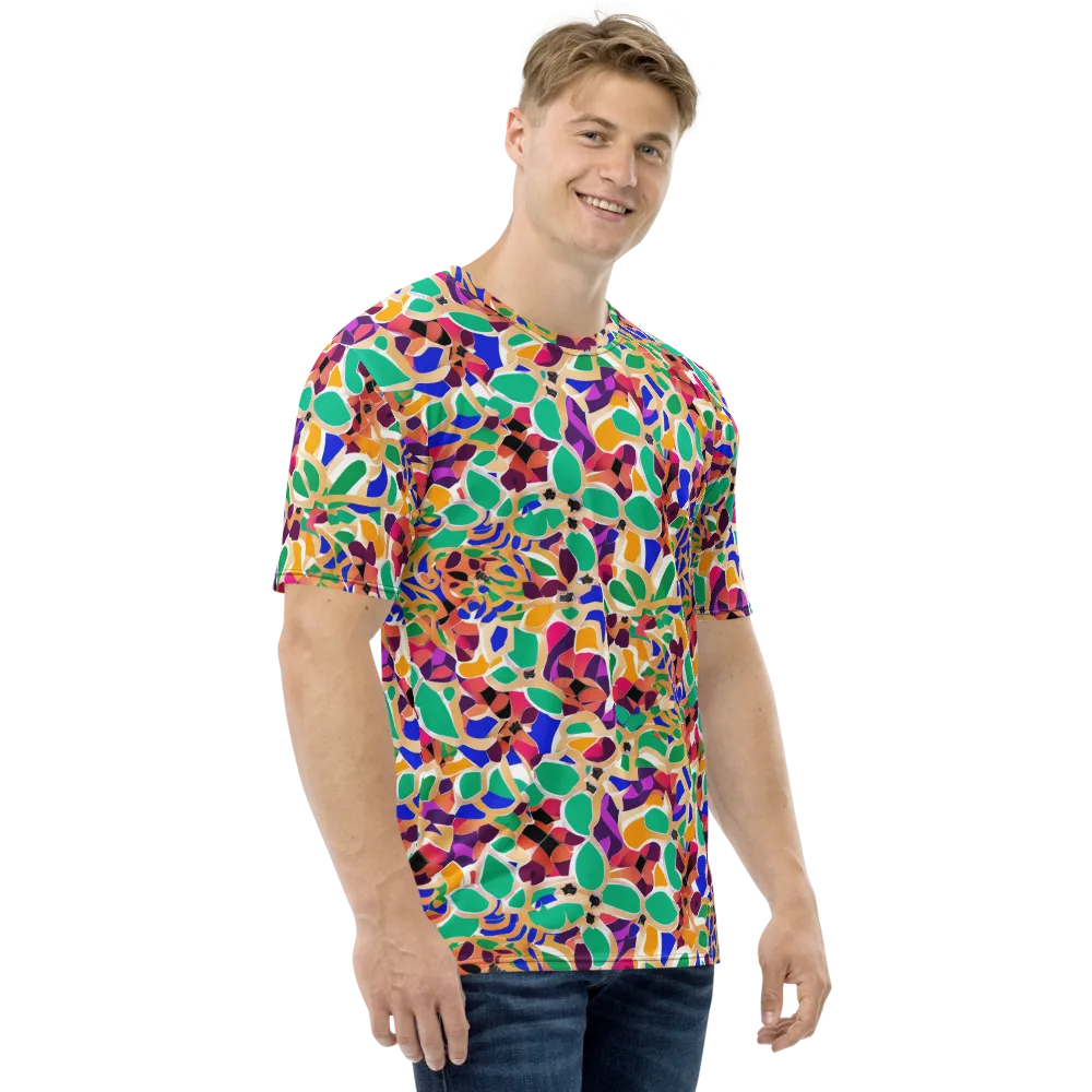Confetti Bloom on Men's Crew Neck T-Shirt — Right