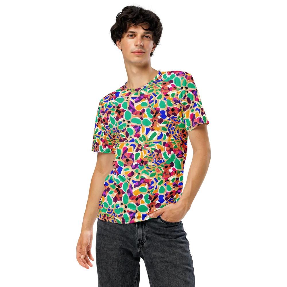 Confetti Bloom on Men's Crew Neck T-Shirt — Front