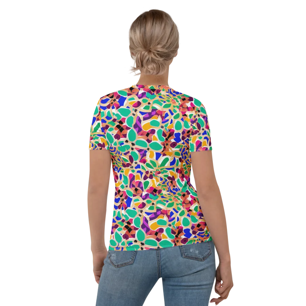Confetti Bloom on Women's Crew Neck T-Shirt — Back