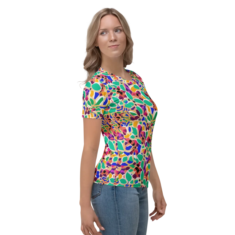 Confetti Bloom on Women's Crew Neck T-Shirt — Right