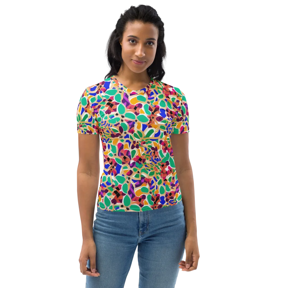 Confetti Bloom on Women's Crew Neck T-Shirt — Front