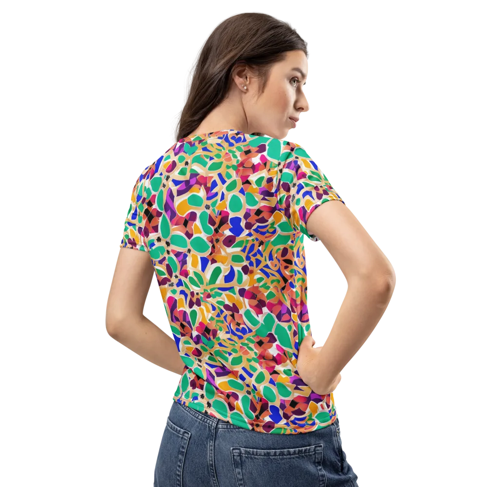 Confetti Bloom on Women's Crew Neck T-Shirt — Back