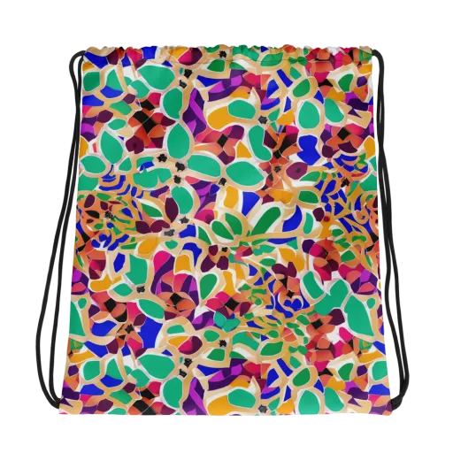 Confetti Bloom on a Drawstring Bag