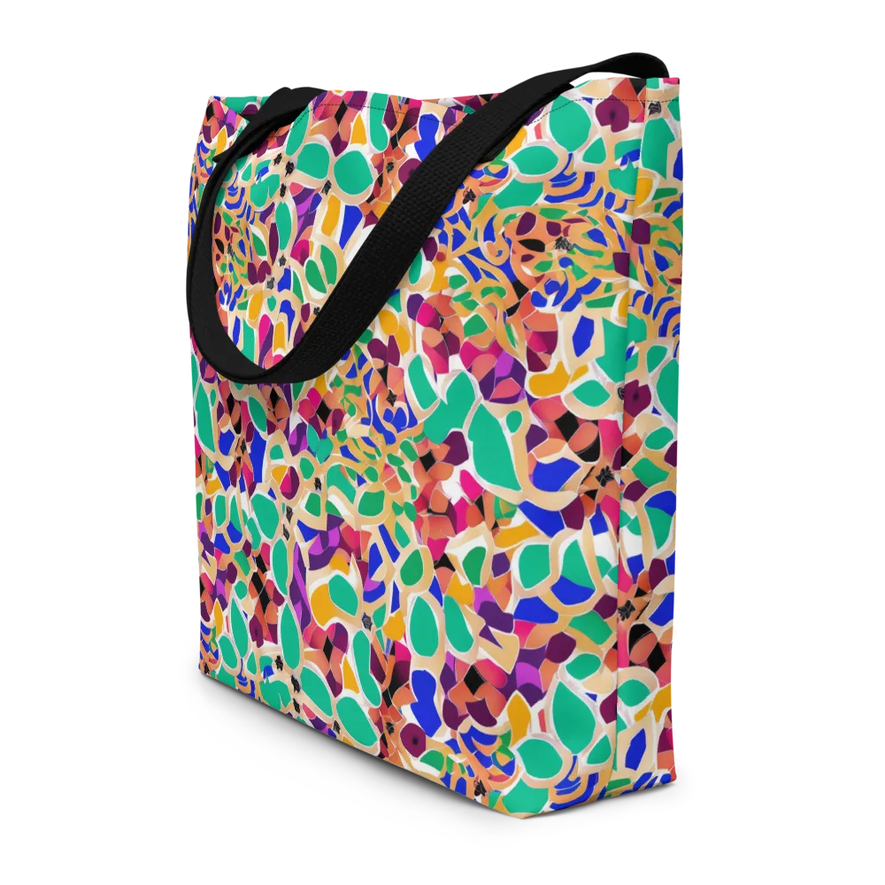 Confetti Bloom on Large Tote Bag W/ Pocket — Front