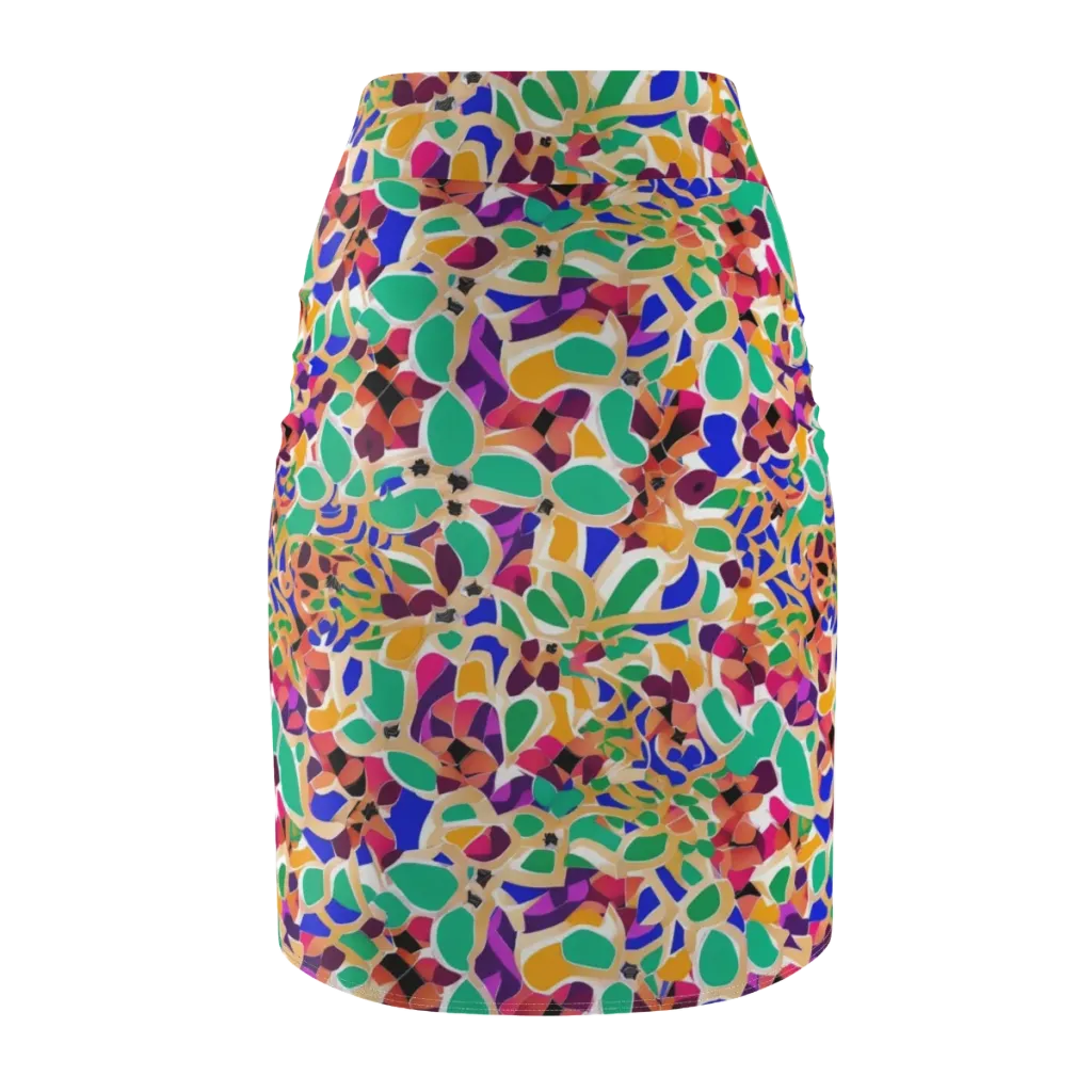 Confetti Bloom on Pencil Skirt — Back