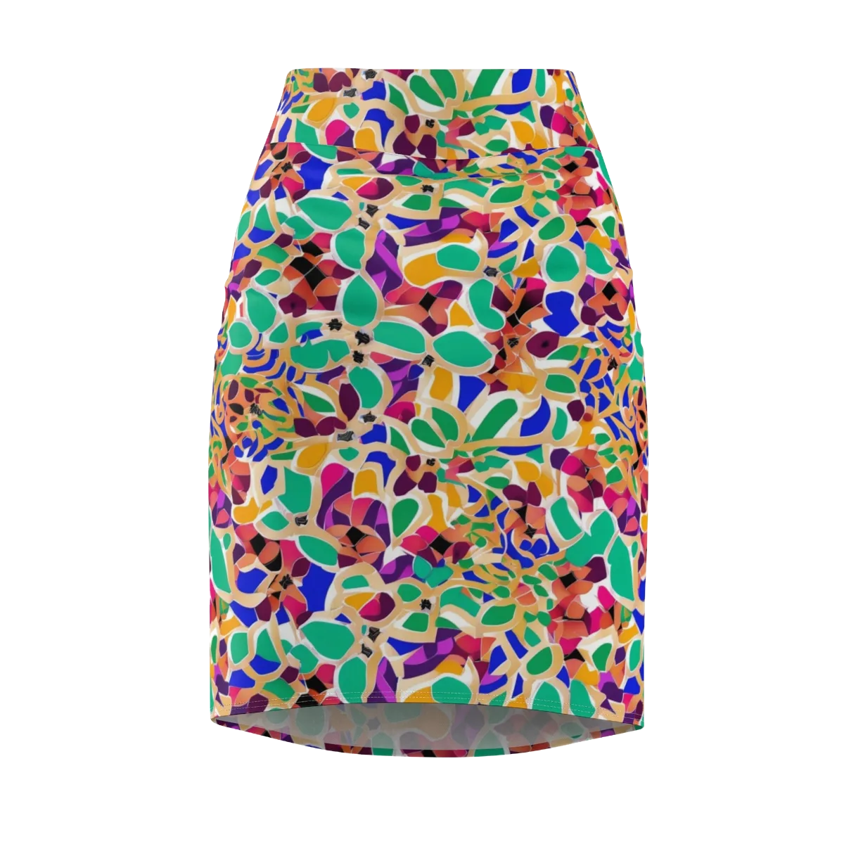 Confetti Bloom on Pencil Skirt — Front