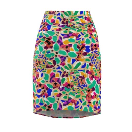 Confetti Bloom on a Pencil Skirt