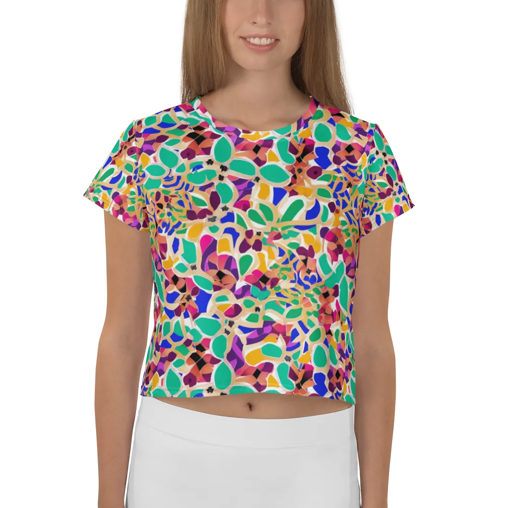 Confetti Bloom on Crop Tee — Front