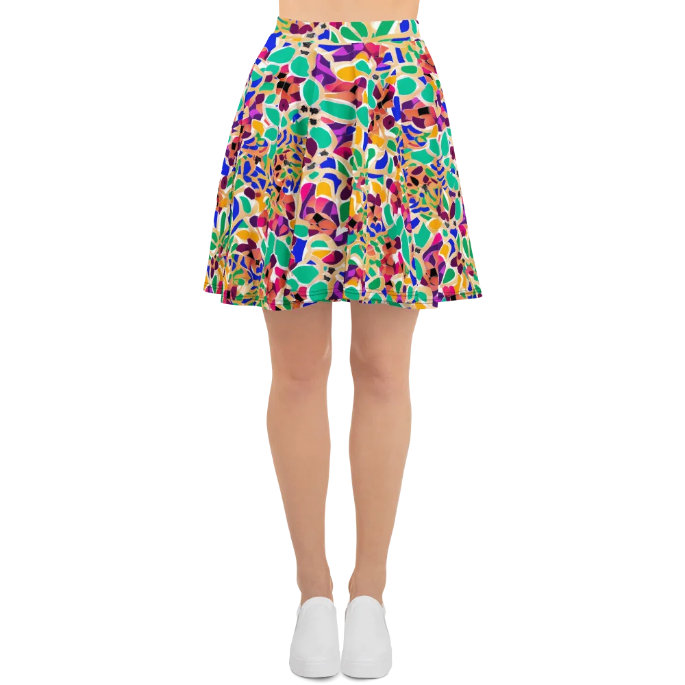 Confetti Bloom on Skater Skirt — Front