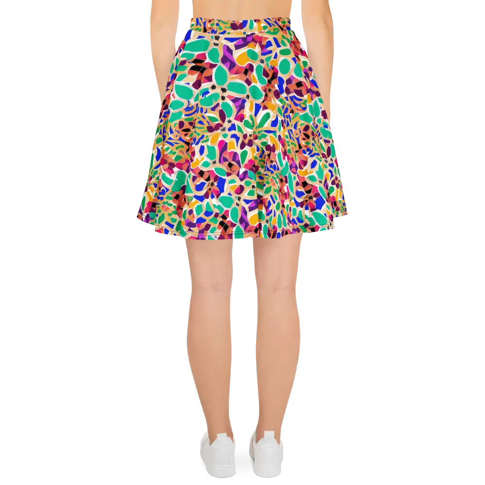 Confetti Bloom on Skater Skirt — Back