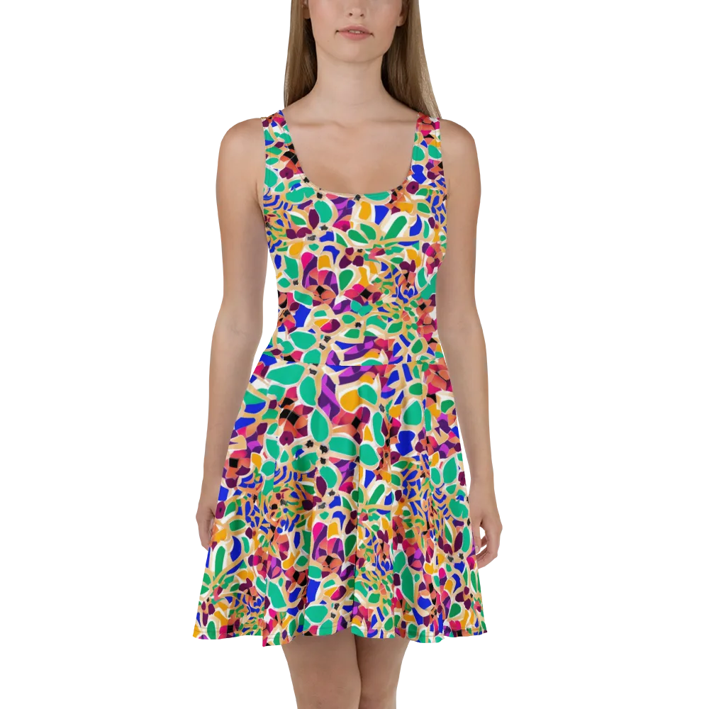 Confetti Bloom on Skater Dress — Front