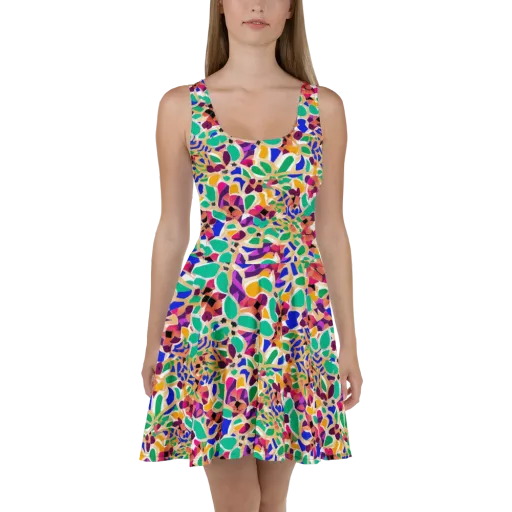 Confetti Bloom on a Skater Dress