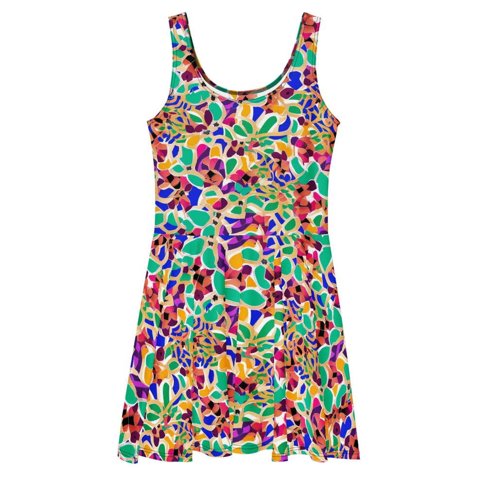 Confetti Bloom on Skater Dress — Front