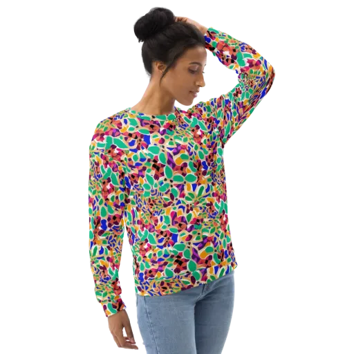 Confetti Bloom on a Sweatshirt