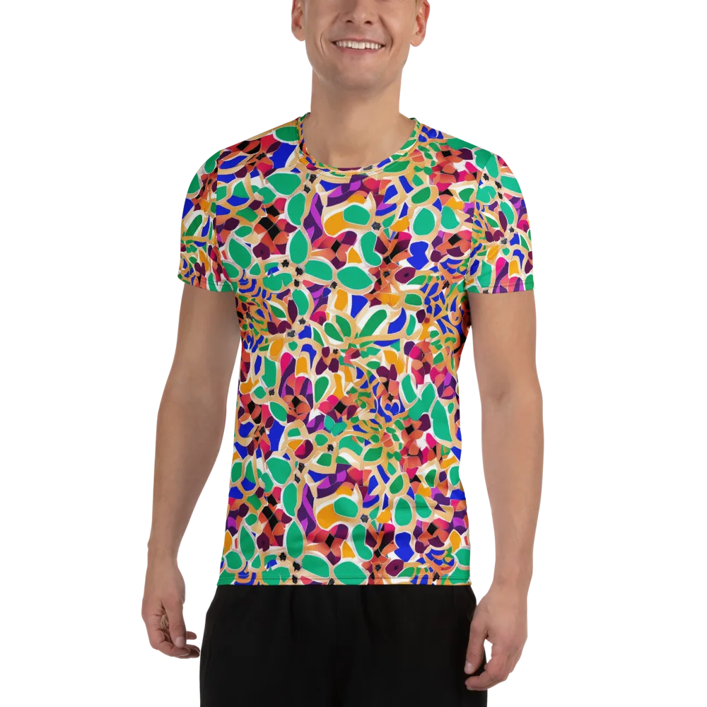 Confetti Bloom on Men's Athletic T-Shirt — Front