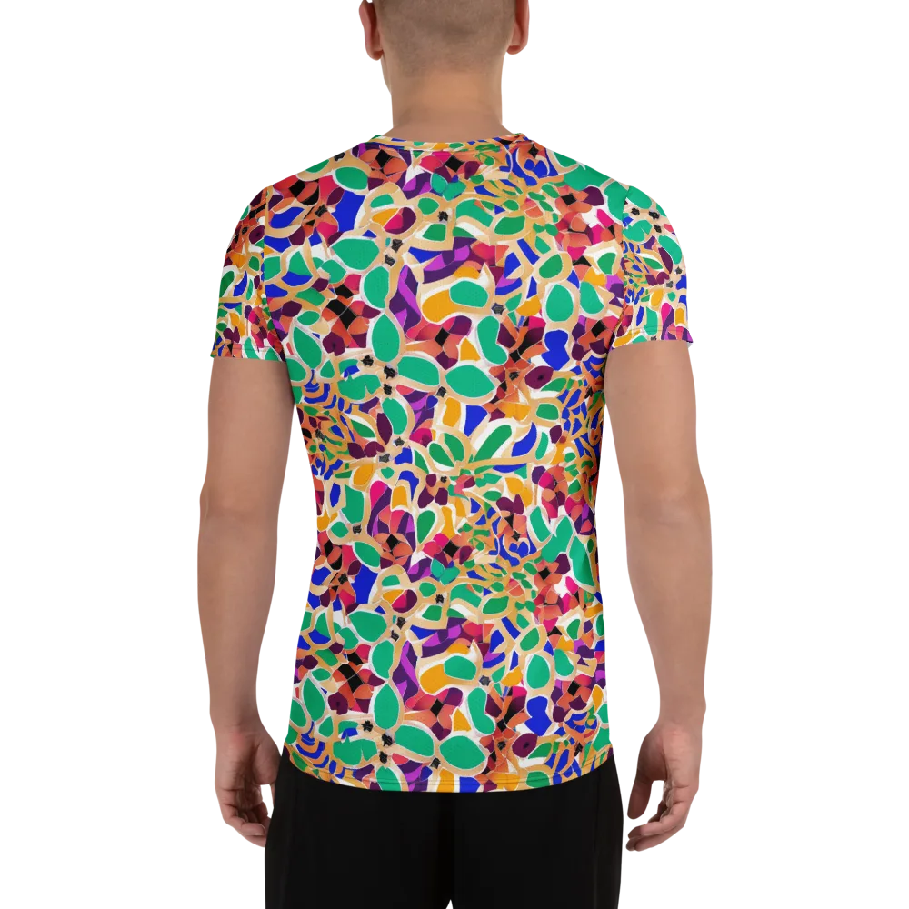 Confetti Bloom on Men's Athletic T-Shirt — Back