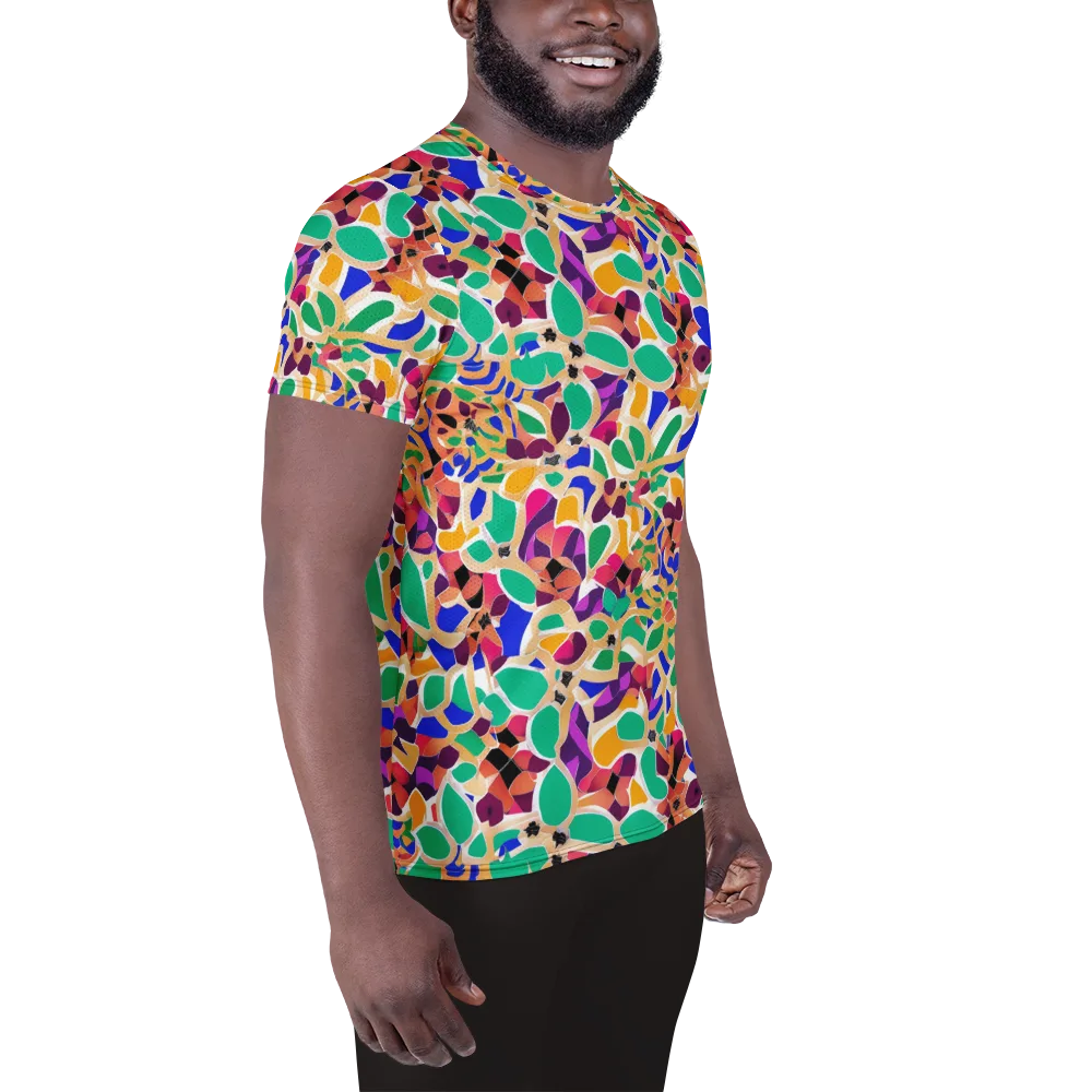 Confetti Bloom on Men's Athletic T-Shirt — Right