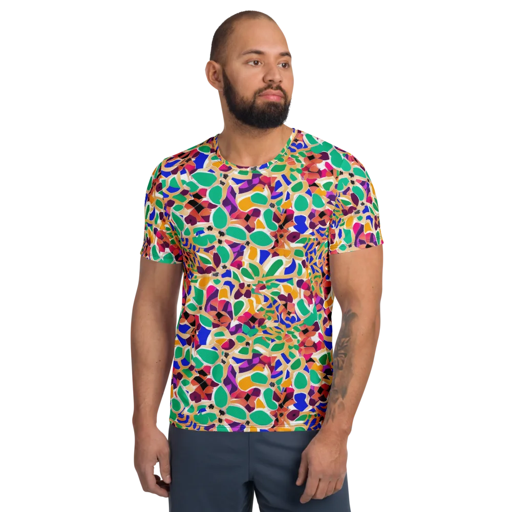 Confetti Bloom on Men's Athletic T-Shirt — Front