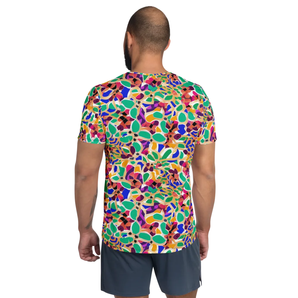 Confetti Bloom on Men's Athletic T-Shirt — Back