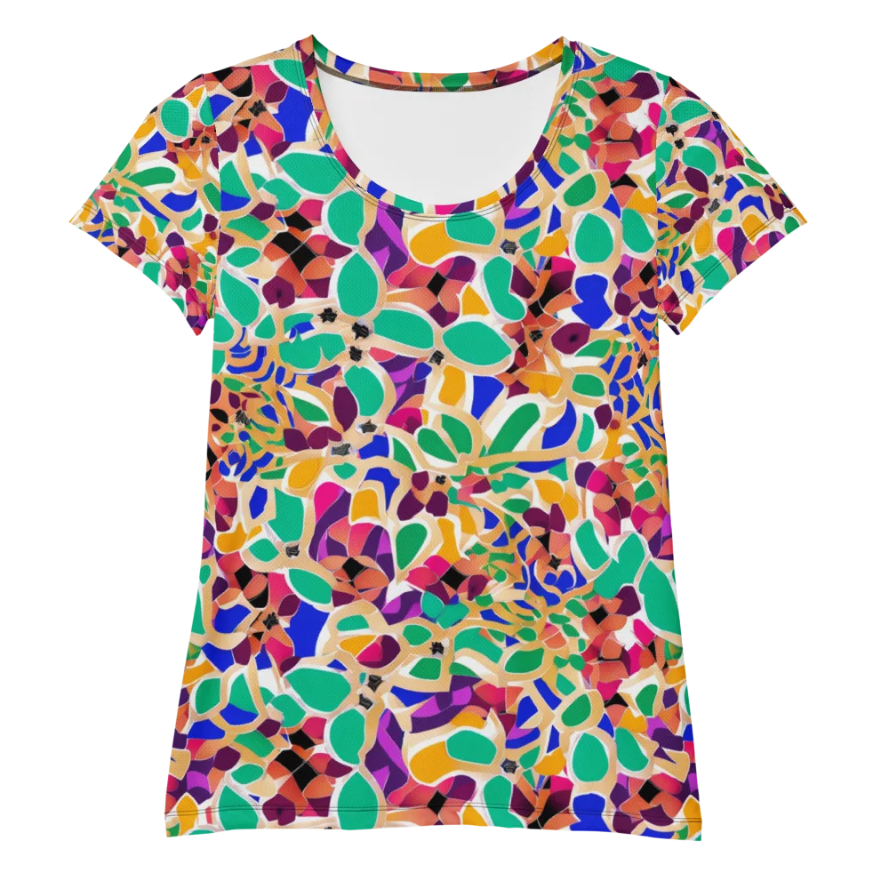 Confetti Bloom on Women's Athletic T-Shirt — Front
