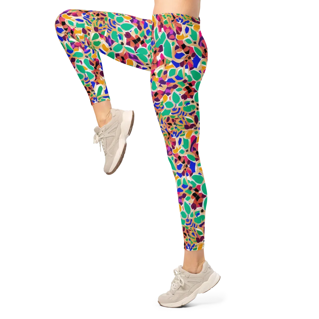 Confetti Bloom on Leggings — Left