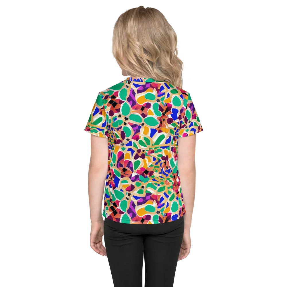 Confetti Bloom on Kids Crew Neck T-Shirt — Back