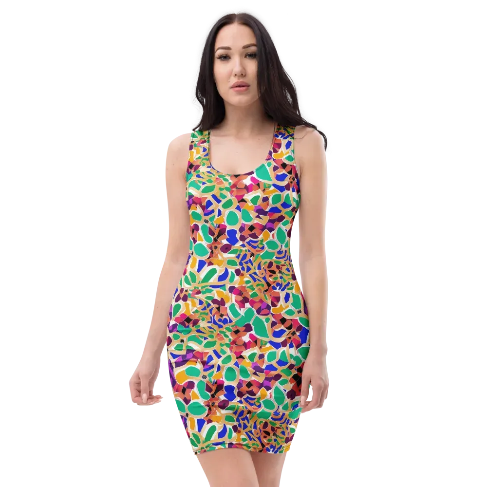 Confetti Bloom on Bodycon Dress — Front