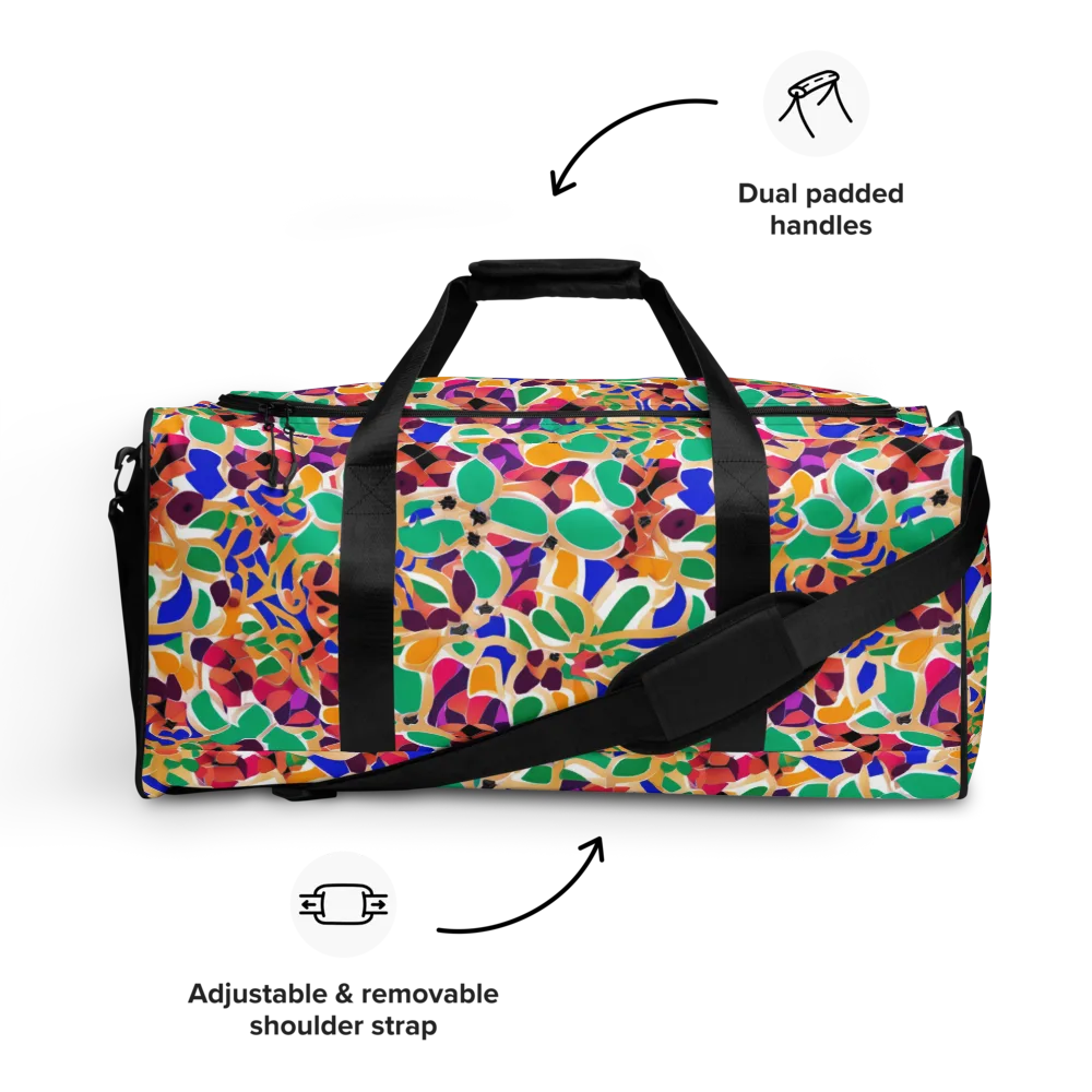 Confetti Bloom on Duffle Bag — Front