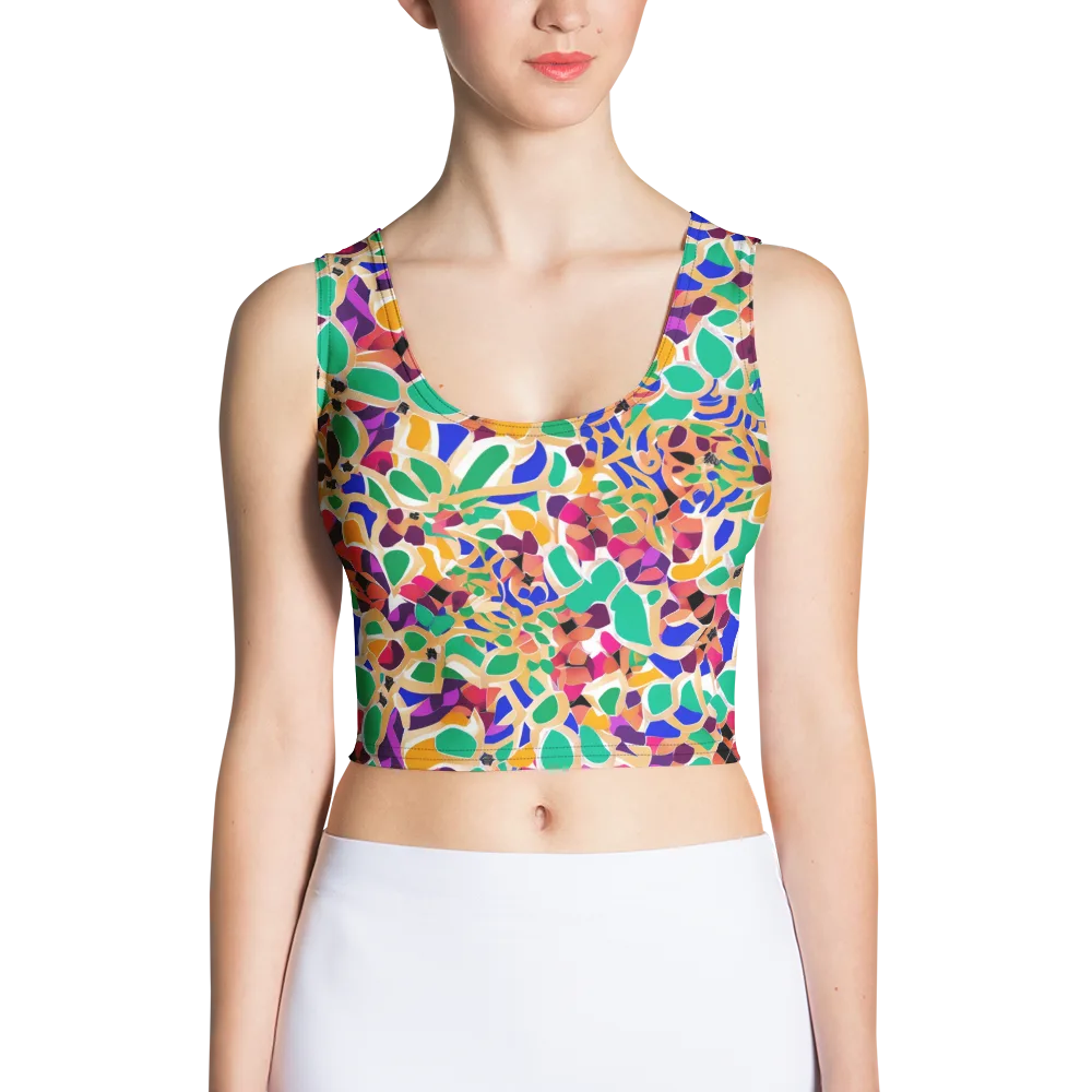 Confetti Bloom on Crop Top — Front