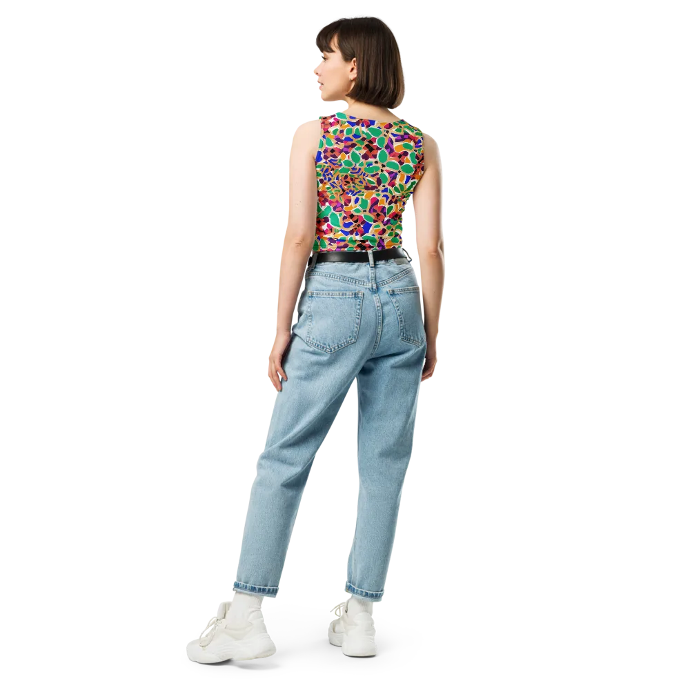 Confetti Bloom on Crop Top — Back