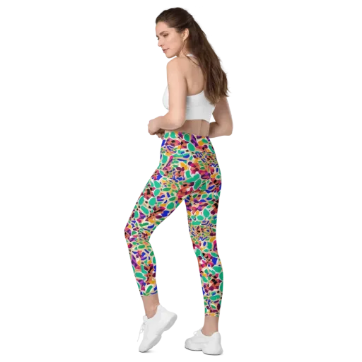 Confetti Bloom on a Leggings with Pockets
