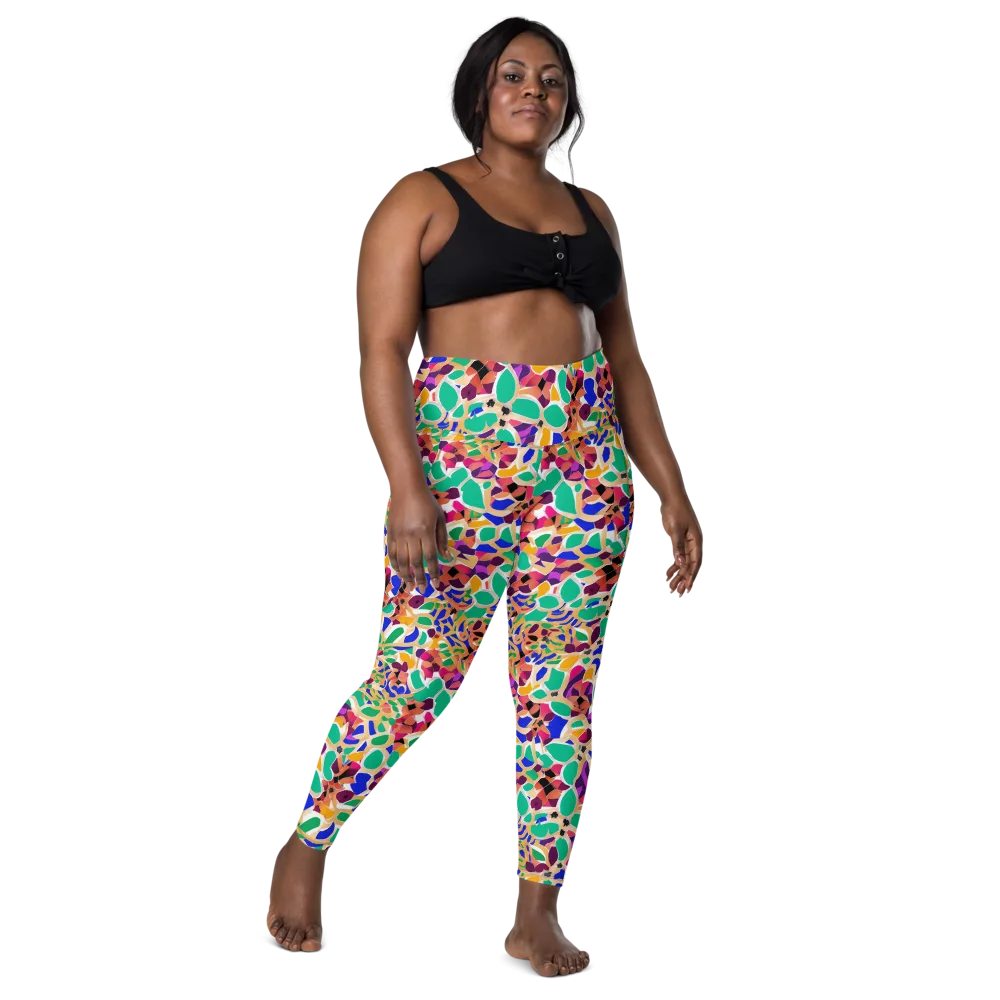 Confetti Bloom on Leggings with Pockets — Front