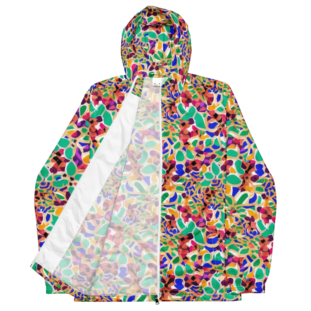 Confetti Bloom on Men's Windbreaker — Front