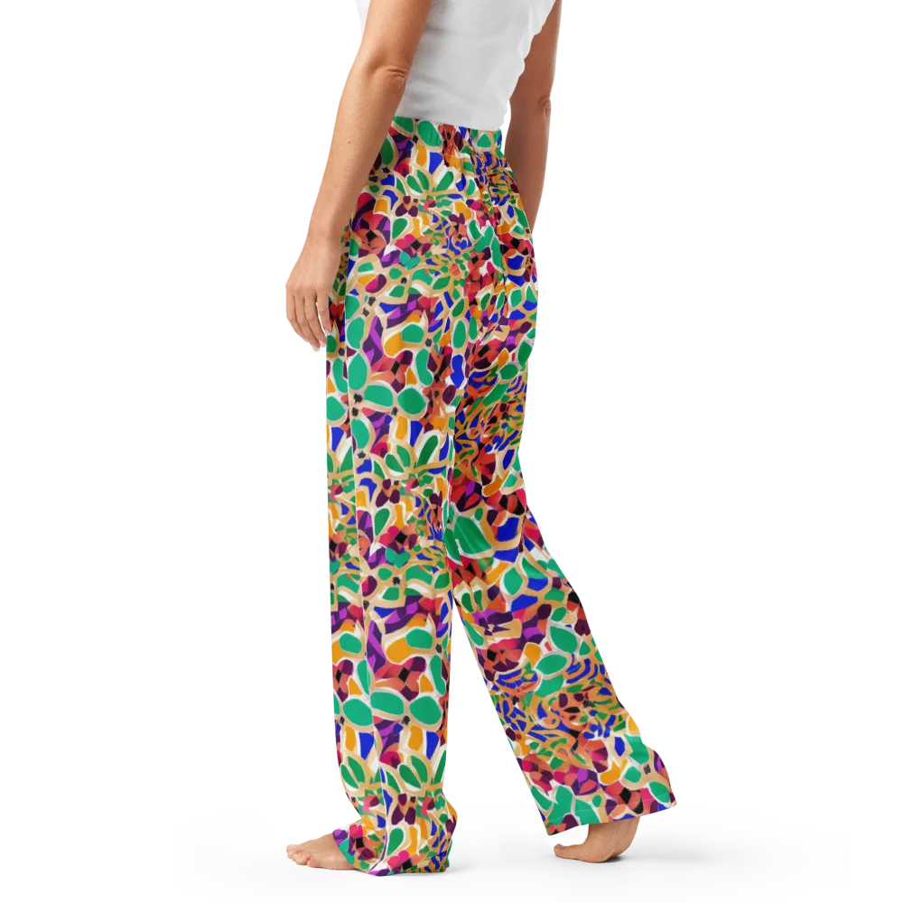 Confetti Bloom on Women's Pajama Pants — Left